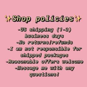 Shop policies!